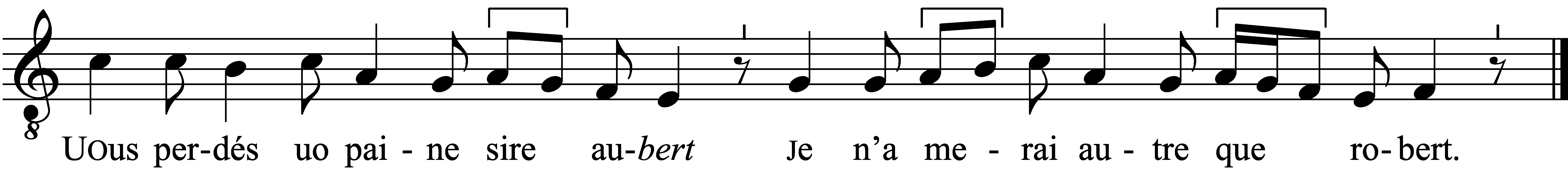 Refrain musical notation